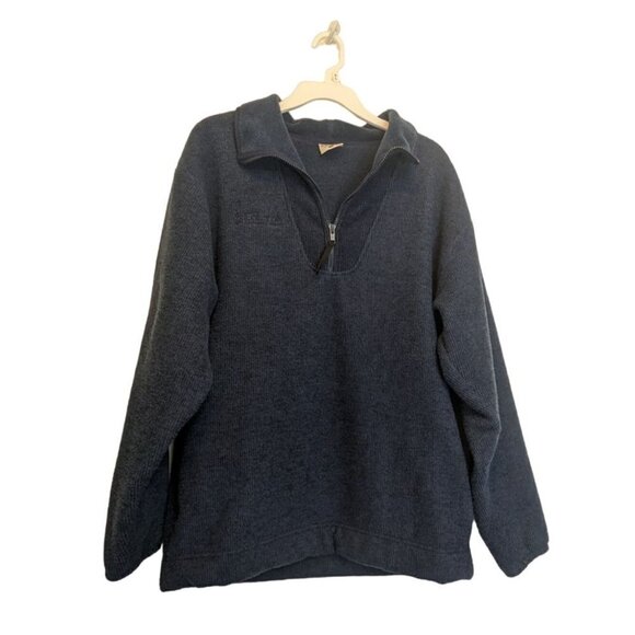 Columbia 1/4 Zip Fleece Made in USA Men's Pullover Sweater Navy Blue Small - Picture 1 of 6